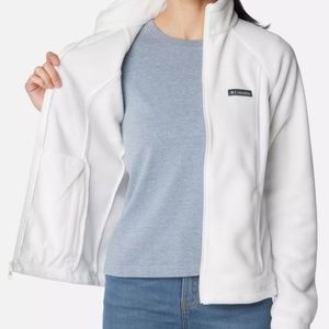 COLUMBIA White Fleece Woman's Jacket Size M